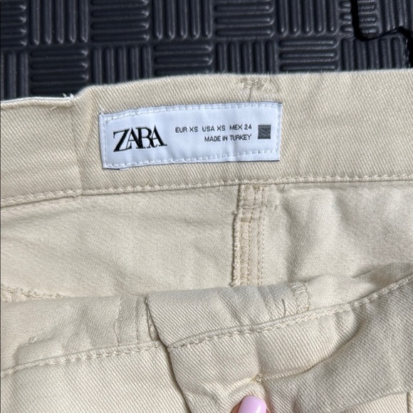 Zara Cream Flare Pants High-Waisted Boot Cut - Picture 3 of 5